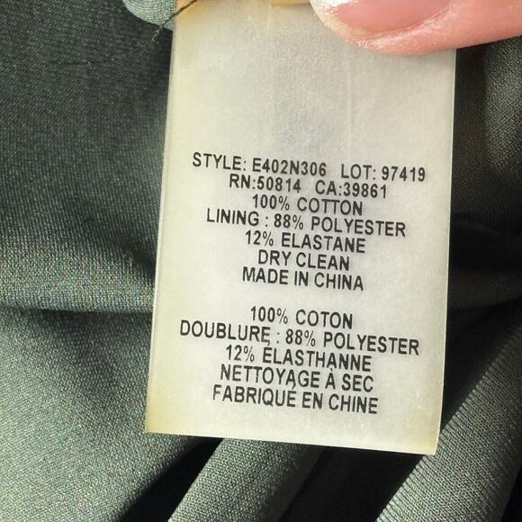 Elie Tahari Lazer Cut Maxi Skirt Dark Green Size 6 - Picture 6 of 8